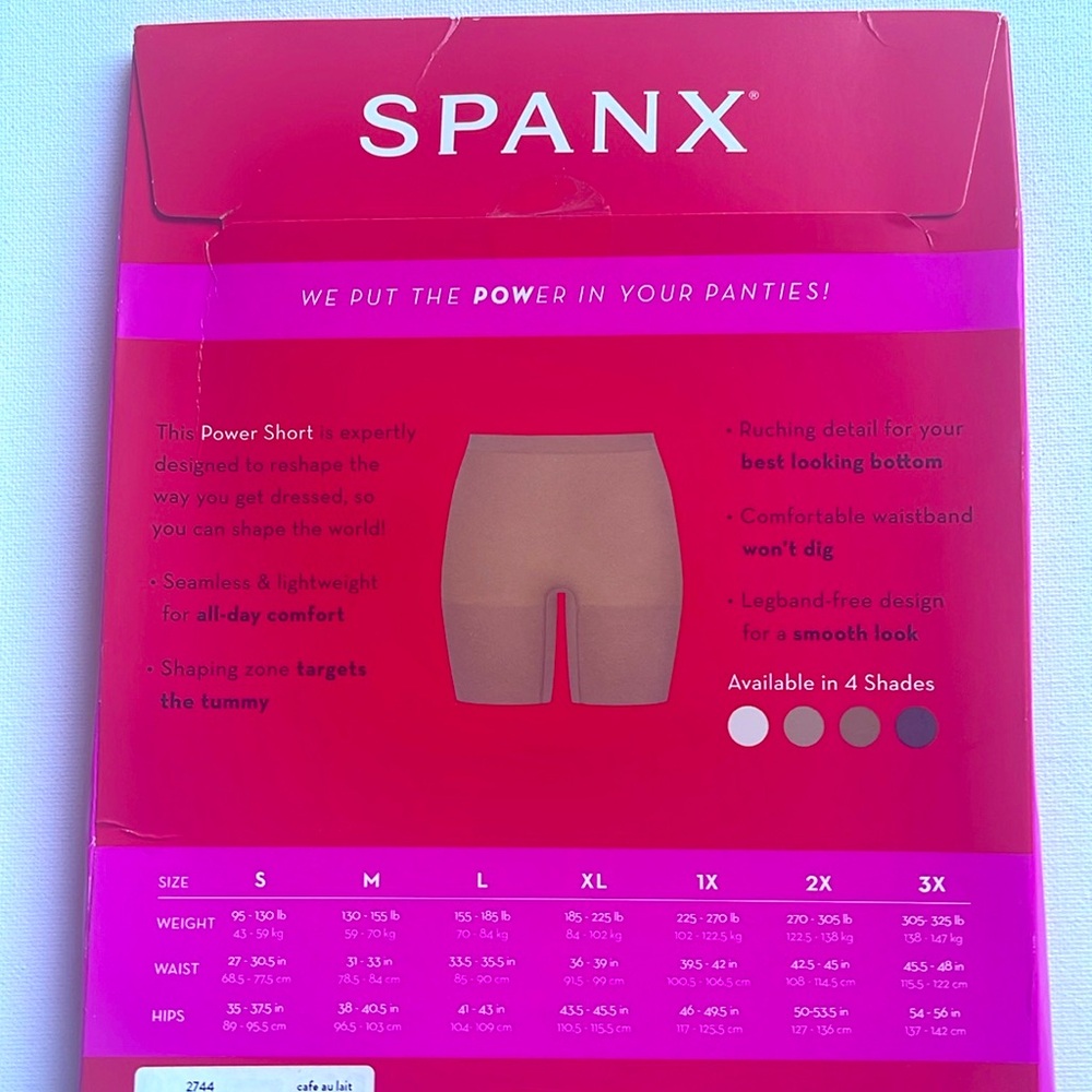 NEW SPANX POWER SHAPER SHORT SEAMLESS 6” INSEAM LIGHTWEIGHT ULTRA SOFT SMALL - Picture 4 of 7